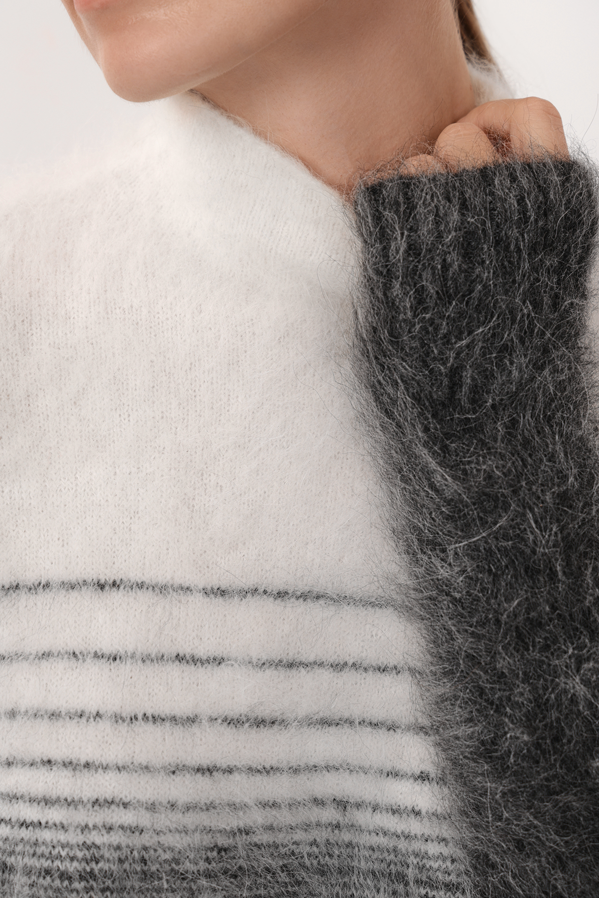 Джемпер VASSA CODE, пол женский, цвет серый, фото №3