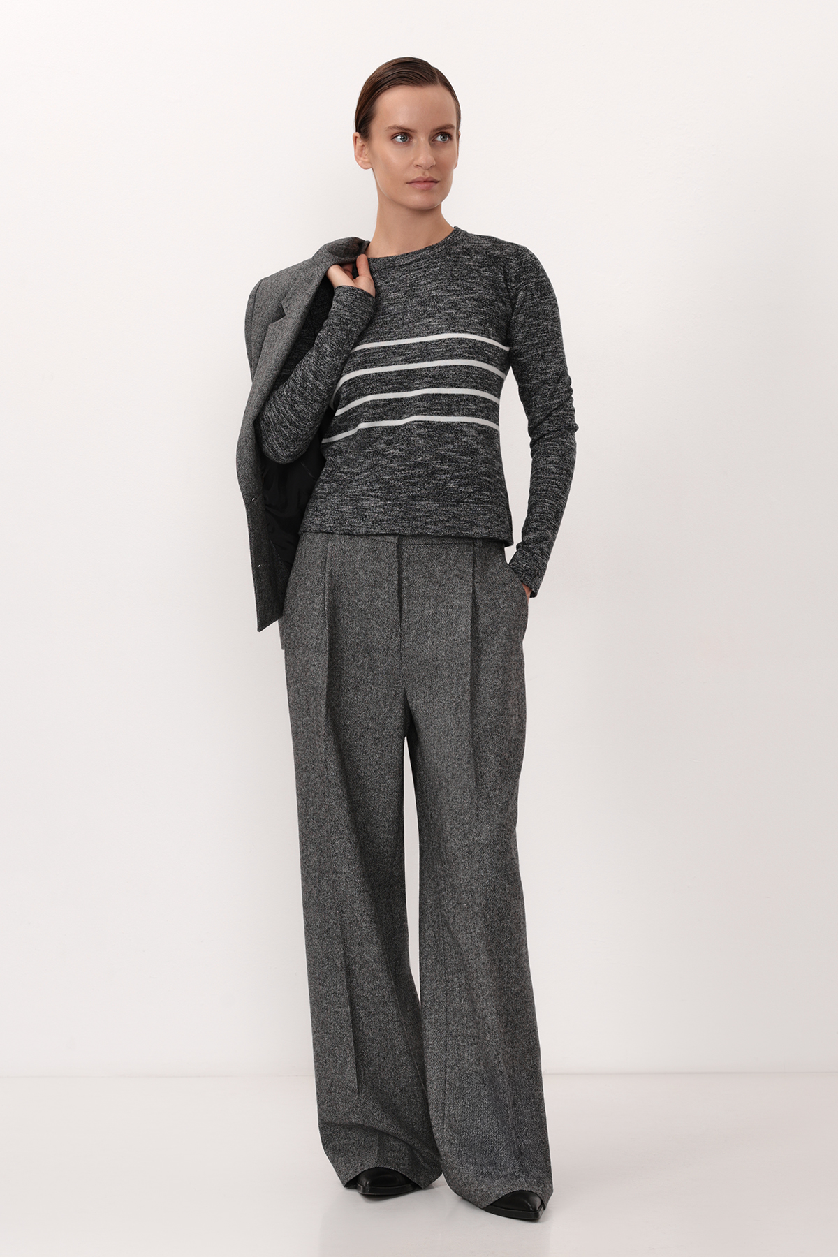 Джемпер VASSA CODE, пол женский, цвет серый, фото №2