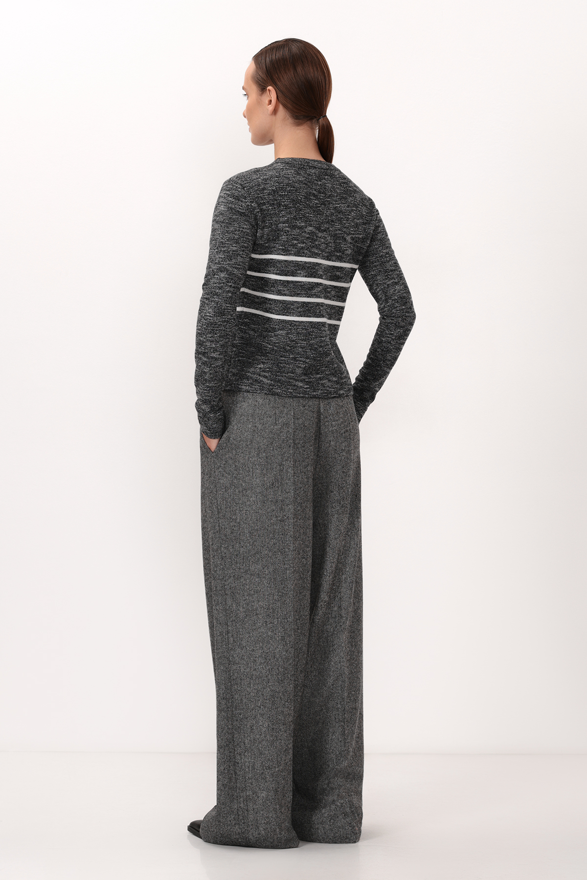 Джемпер VASSA CODE, пол женский, цвет серый, фото №3