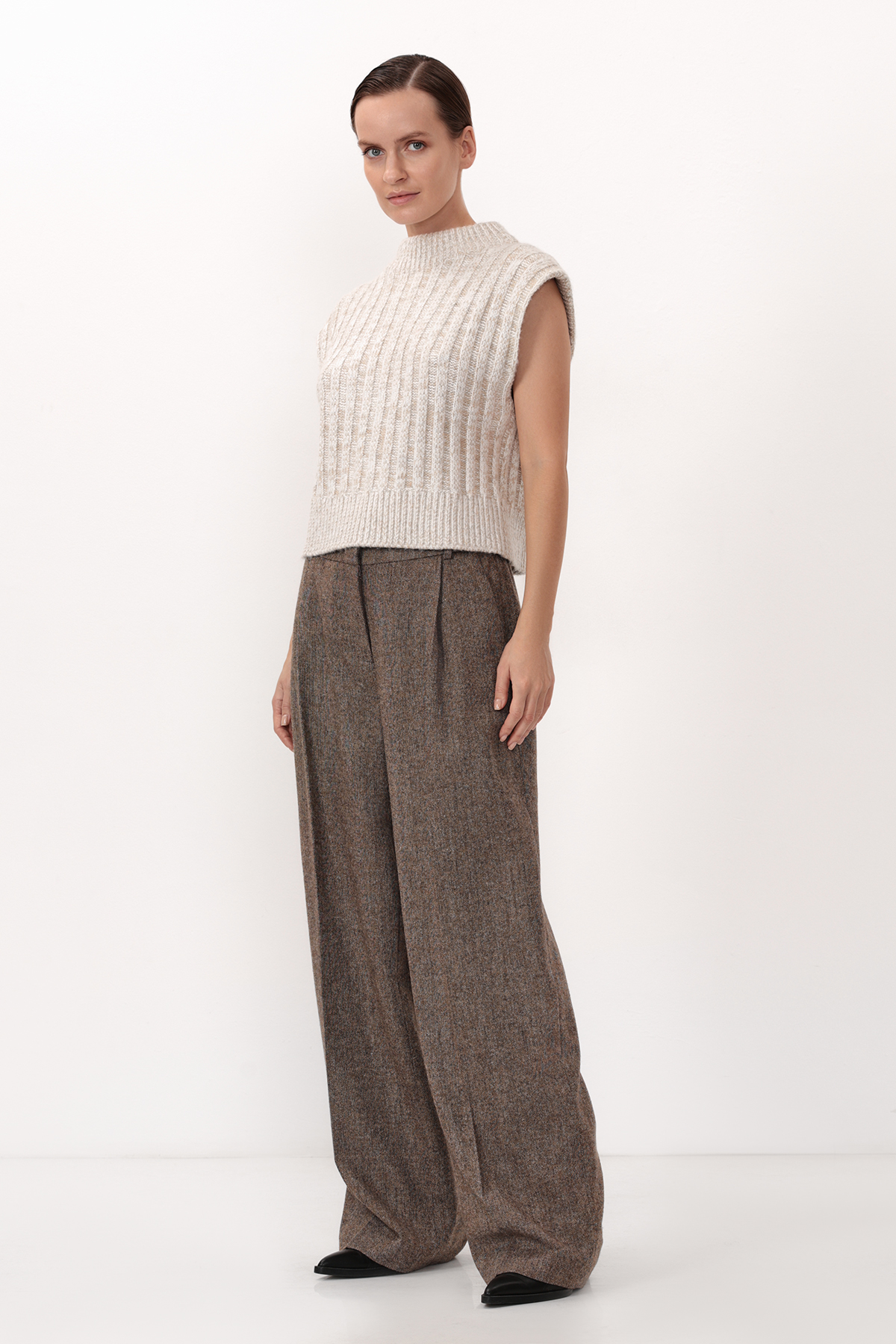 Жилет VASSA CODE, пол женский, цвет коричневый, фото №3