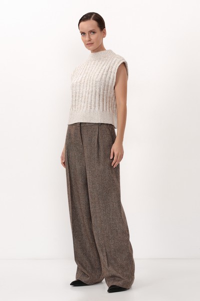 Жилет VASSA CODE, пол женский, цвет коричневый, фото №3