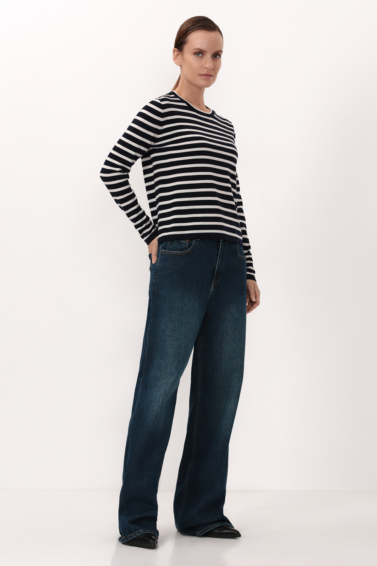 Джинсы Wide Leg VASSA CODE, пол женский, цвет синий, фото №3