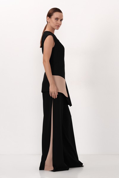 Асимметричный жилет VASSA&Co, пол женский, цвет черный, фото №3