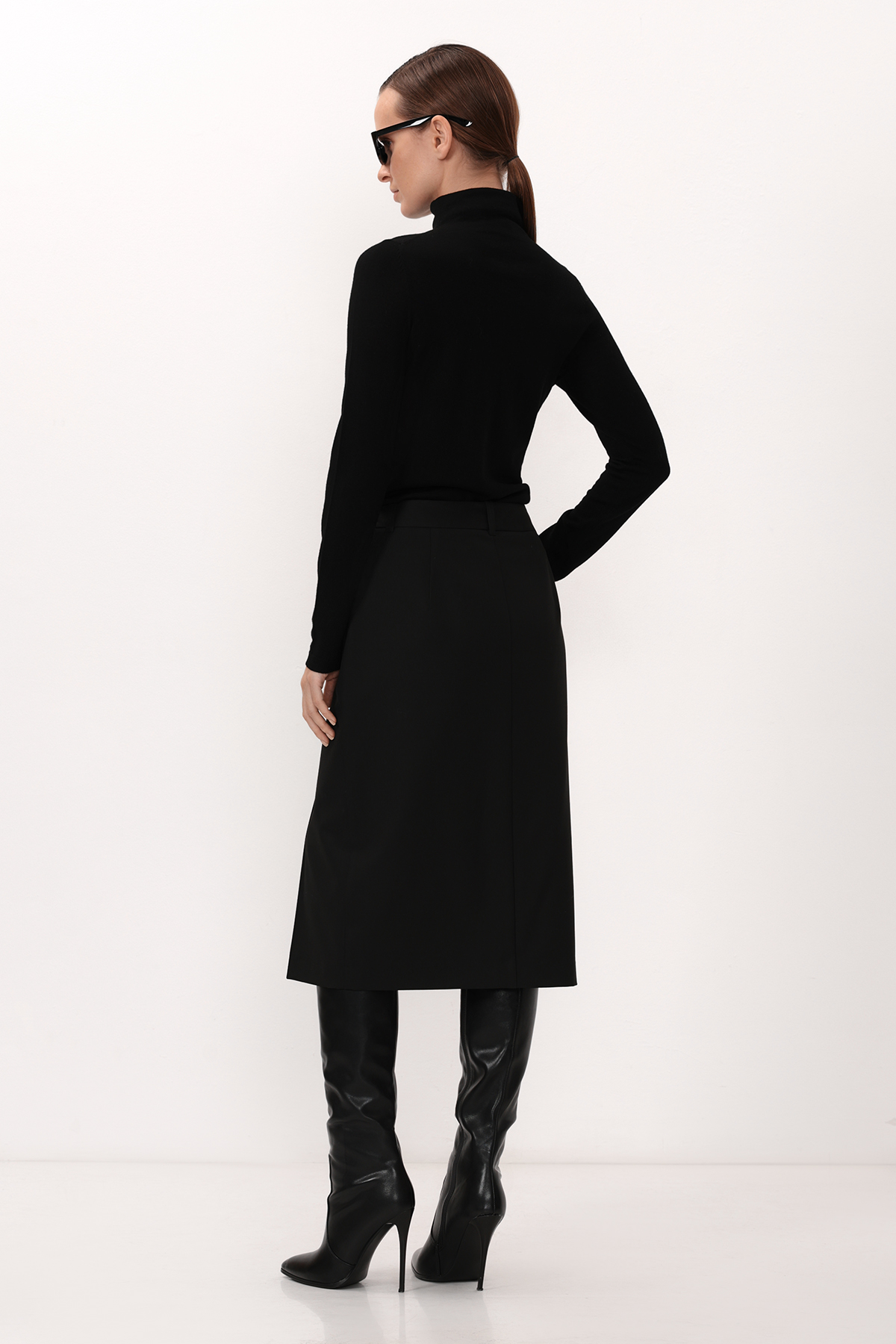 Юбка VASSA&Co, пол female, цвет black, фото №3