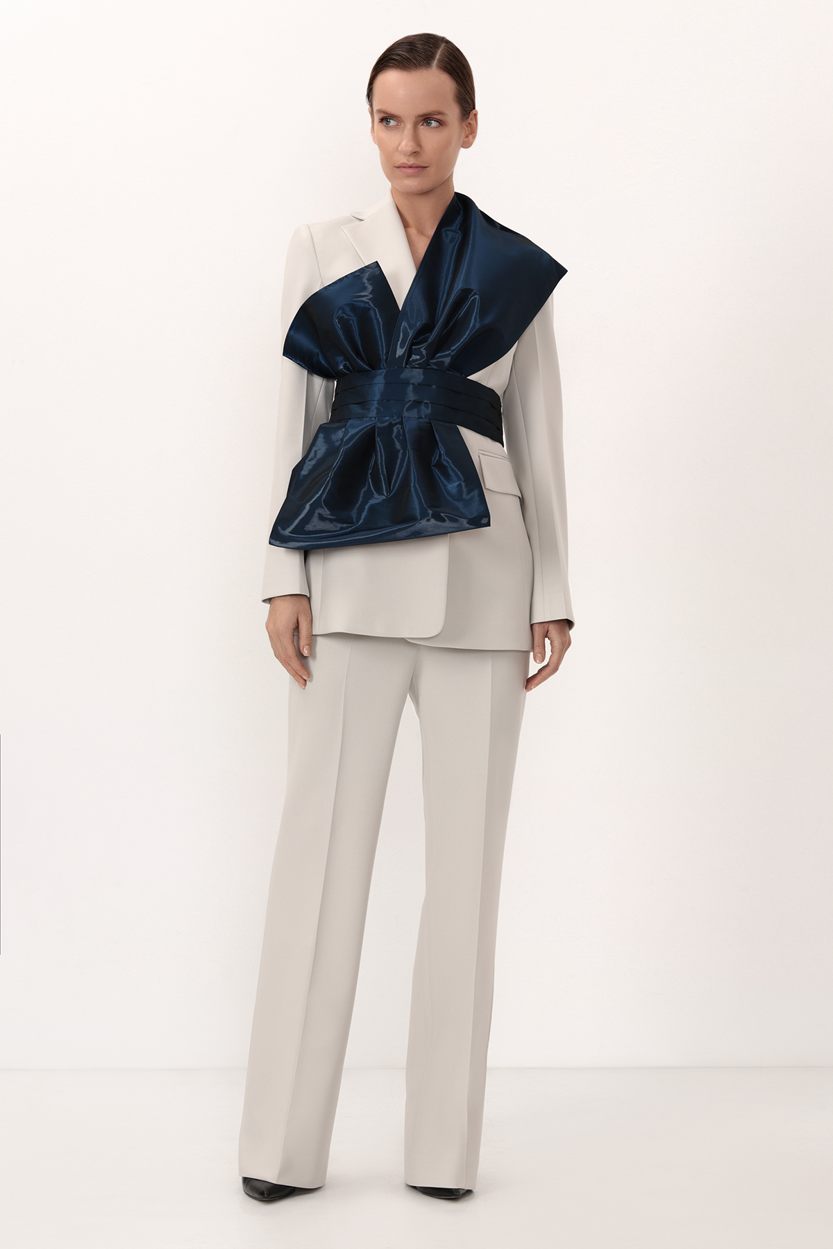 Асимметричный жилет на одно плечо VASSA&Co, пол женский, цвет синий, фото №3