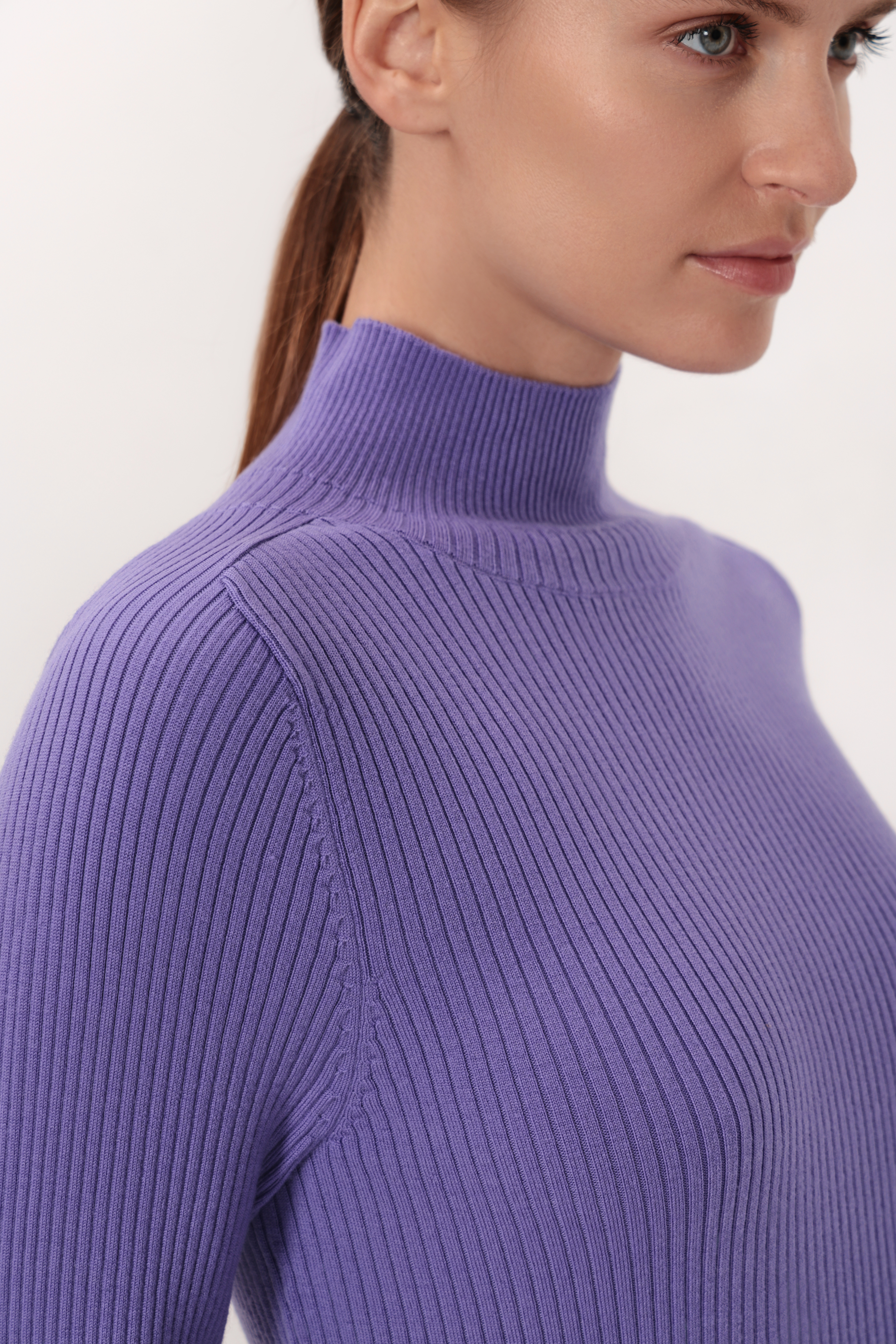 Водолазка с шерстью VASSA&Co, пол female, цвет violet, фото №2