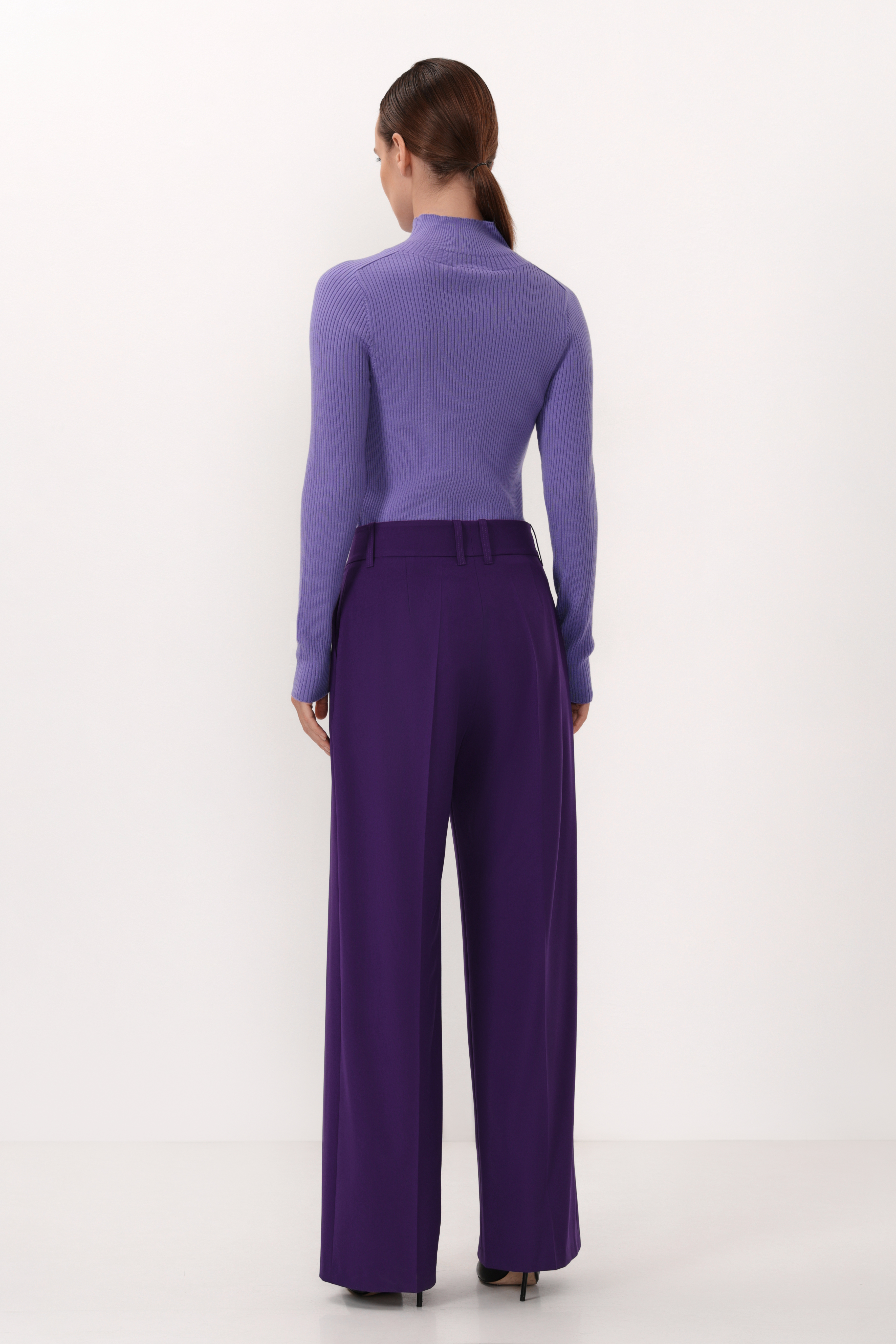 Водолазка с шерстью VASSA&Co, пол female, цвет violet, фото №5