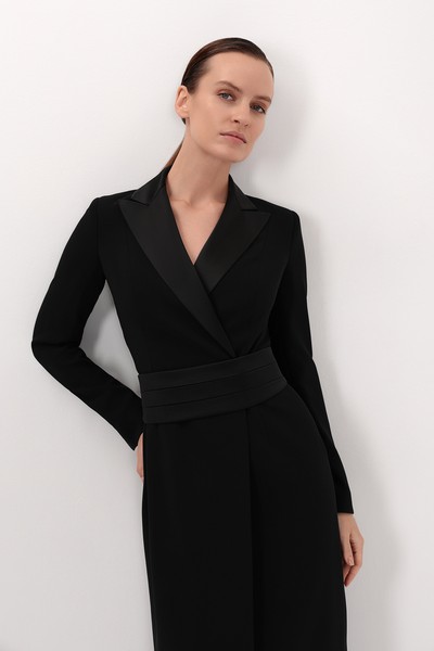 Платье-смокинг VASSA&Co, пол женский, цвет черный, фото №2