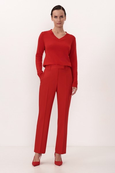 Брюки VASSA&Co, пол женский, цвет красный, фото №2
