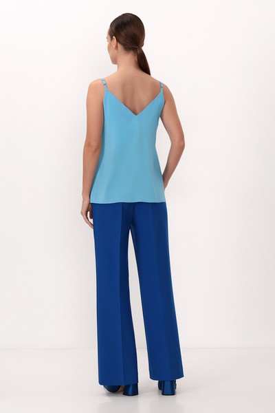 Базовый топ VASSA&Co, пол женский, цвет синий, фото №4