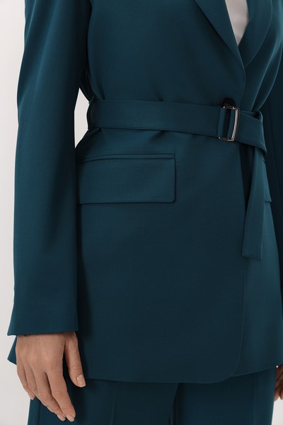 Жакет с гофрированной спинкой VASSA&Co, пол female, цвет голубой, фото №5