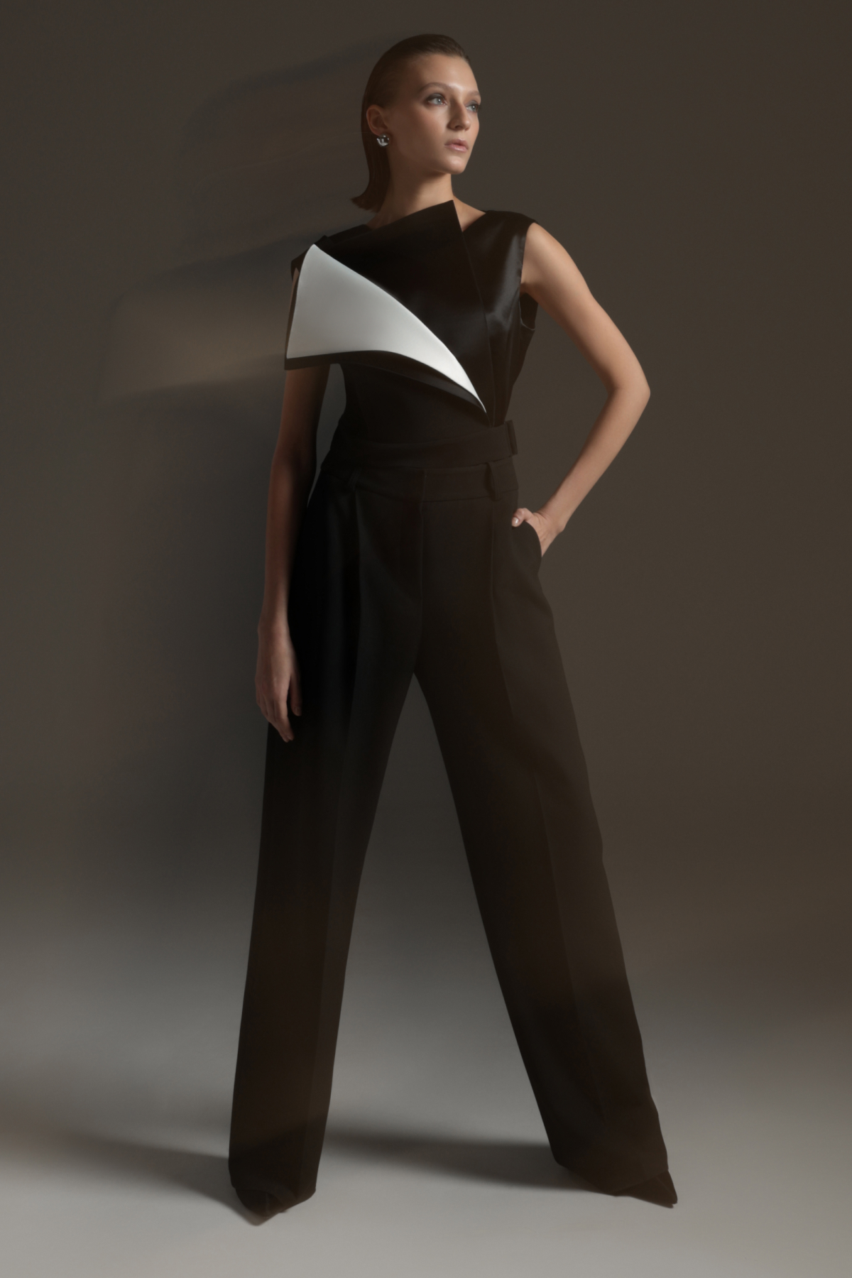 Жилет на одно плечо VASSA&Co, пол female, цвет black, фото №3