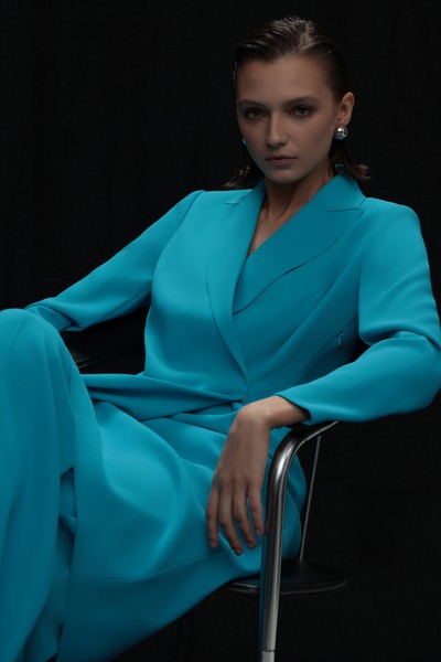 Платье VASSA&Co, пол женский, цвет голубой, фото №2