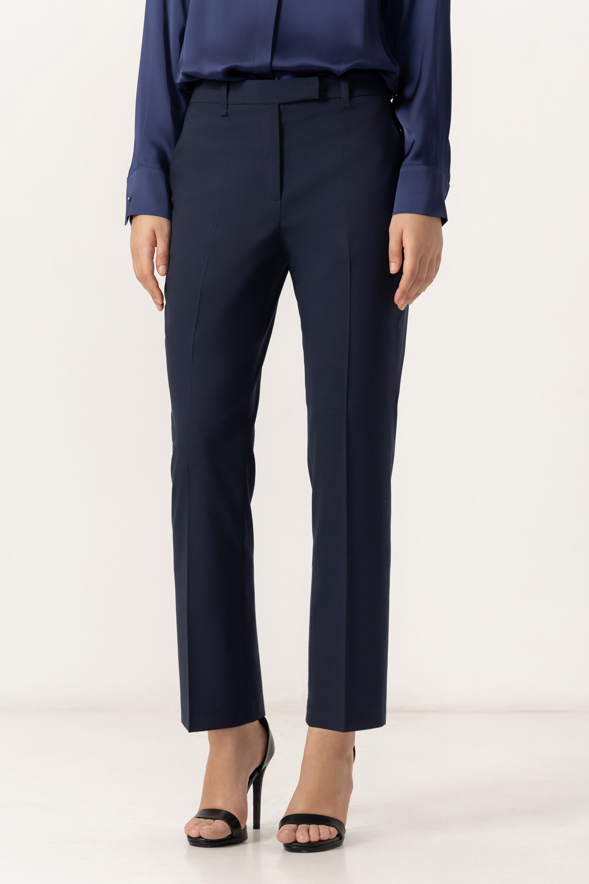 Брюки VASSA&Co, пол женский, цвет синий, фото №3