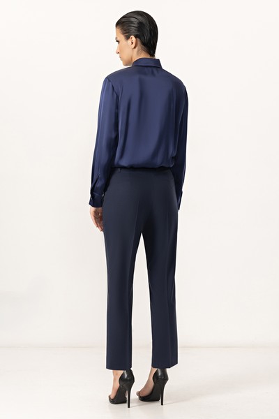 Брюки VASSA&Co, пол женский, цвет синий, фото №5
