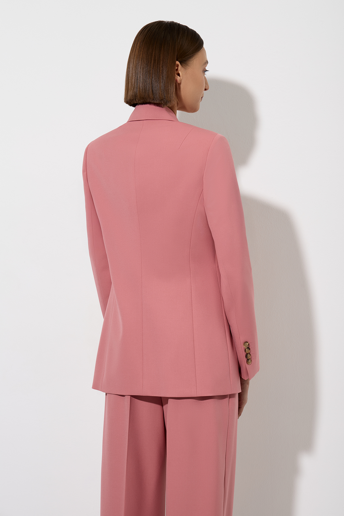 Однобортный жакет , пол женский, цвет розовый, фото №5