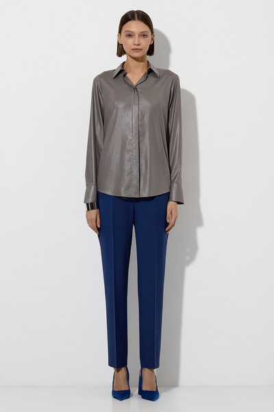 Блузка VASSA&Co, пол женский, цвет коричневый, фото №4