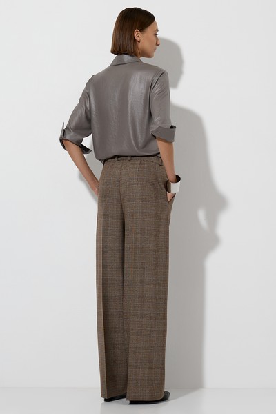 Брюки в клетку VASSA&Co, пол женский, цвет коричневый, фото №2