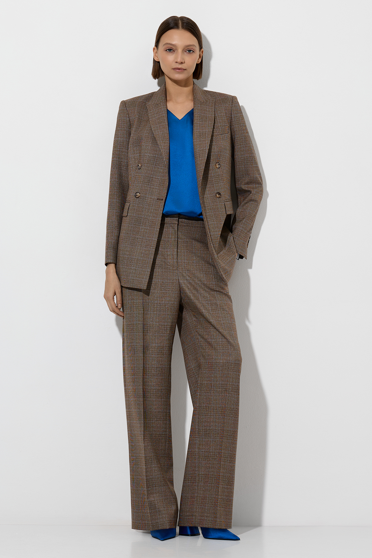 Блузка VASSA&Co, пол женский, цвет синий, фото №2