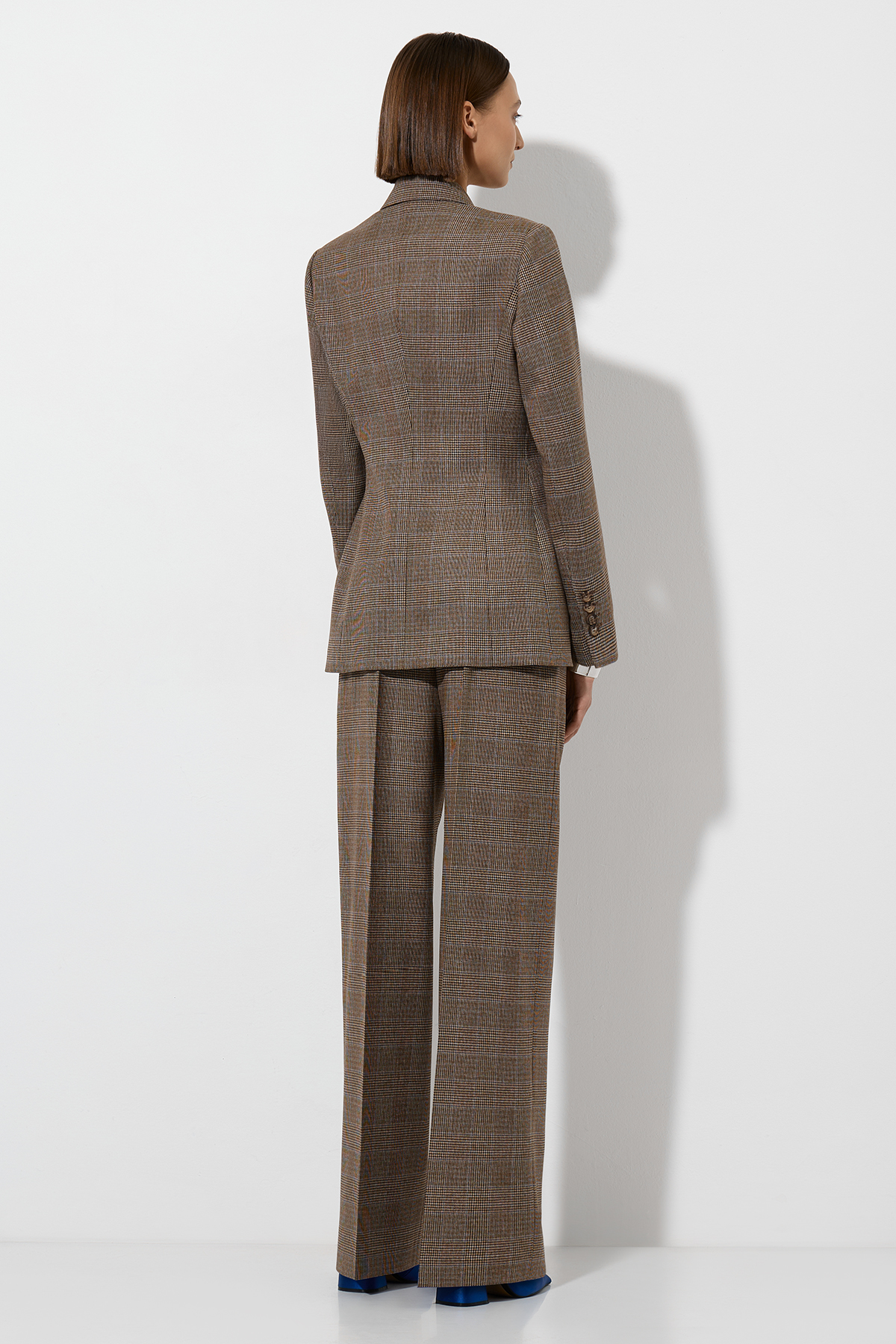 Жакет в клетку VASSA&Co, пол женский, цвет коричневый, фото №2