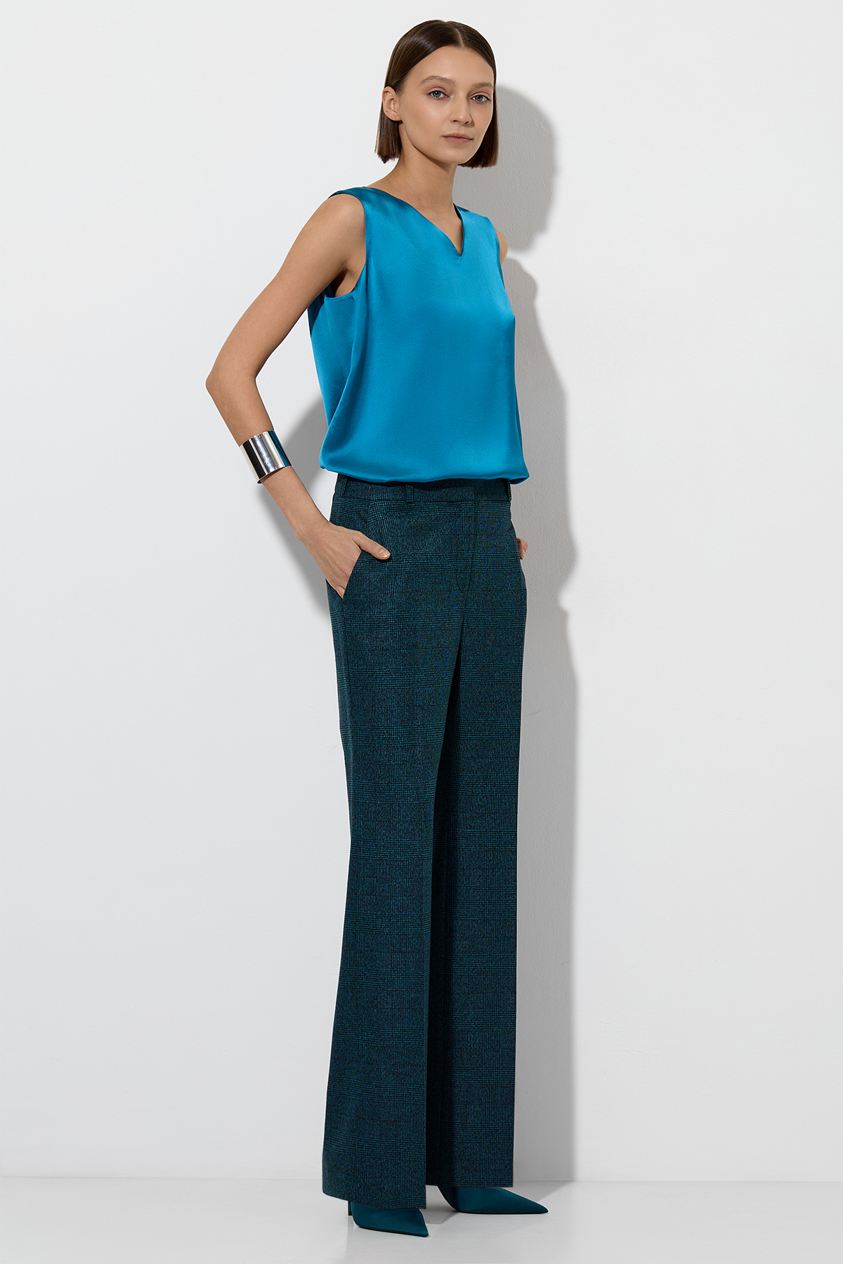 Блузка VASSA&Co, пол женский, цвет голубой, фото №3