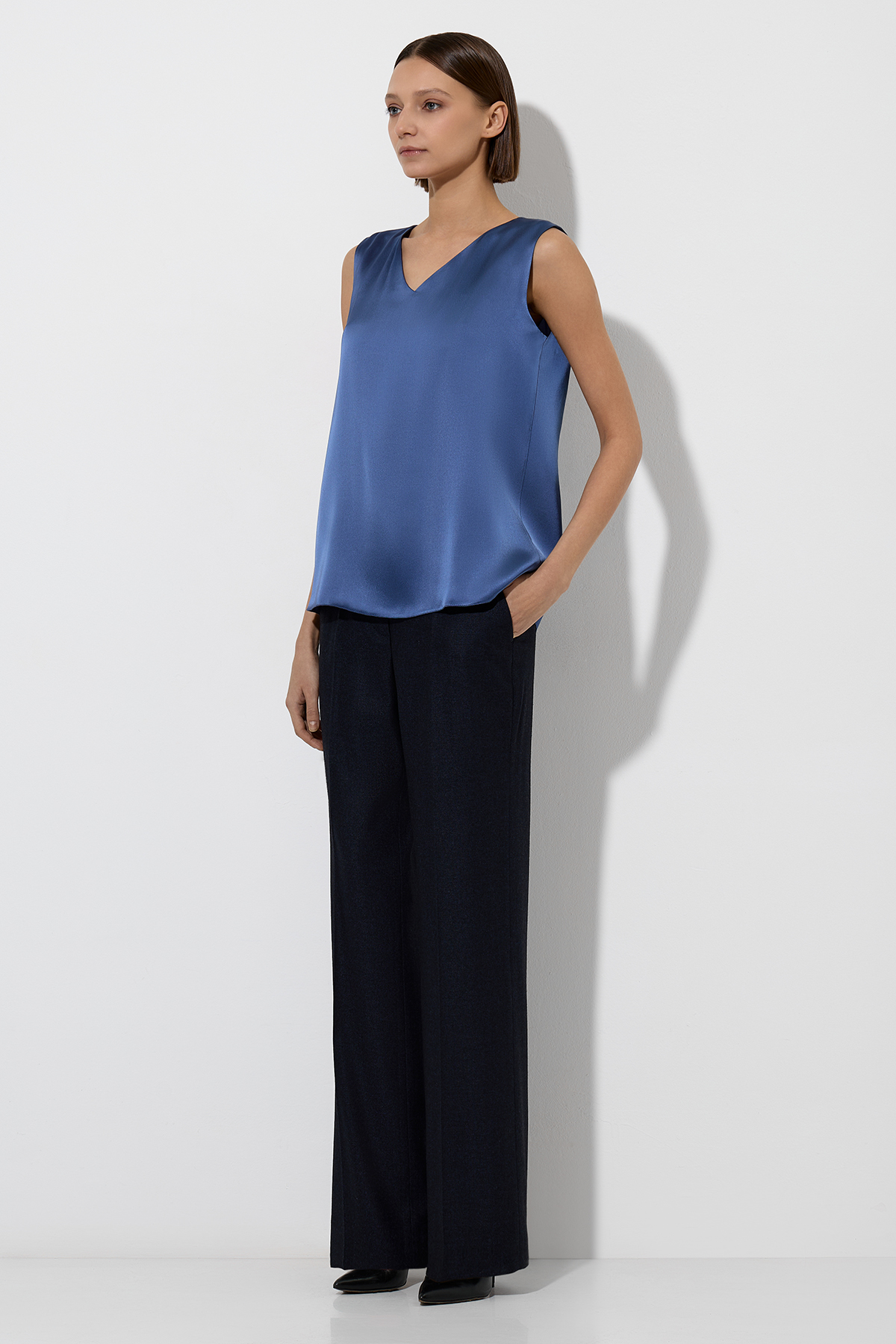 Blouse VASSA&Co, пол female, цвет синий, фото №4