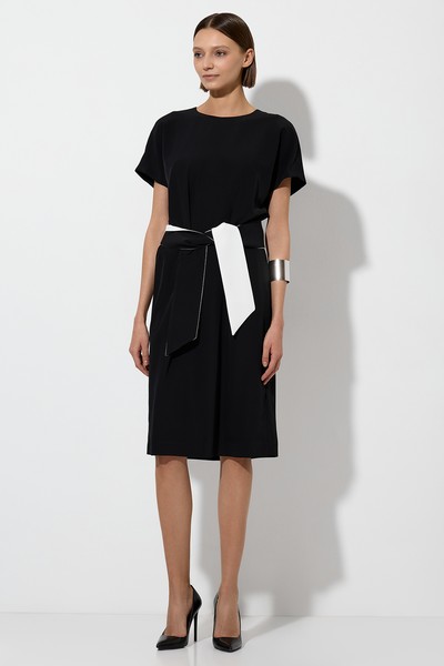 Платье VASSA&Co, пол женский, цвет черный, фото №2