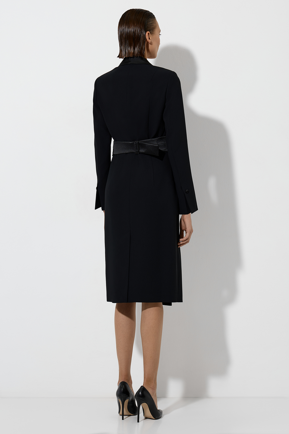 Платье-смокинг VASSA&Co, пол женский, цвет черный, фото №3