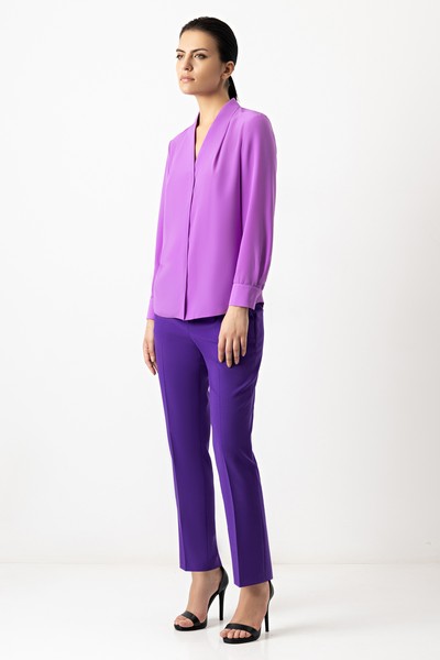 Блузка VASSA&Co, пол женский, цвет фиолетовый, фото №2