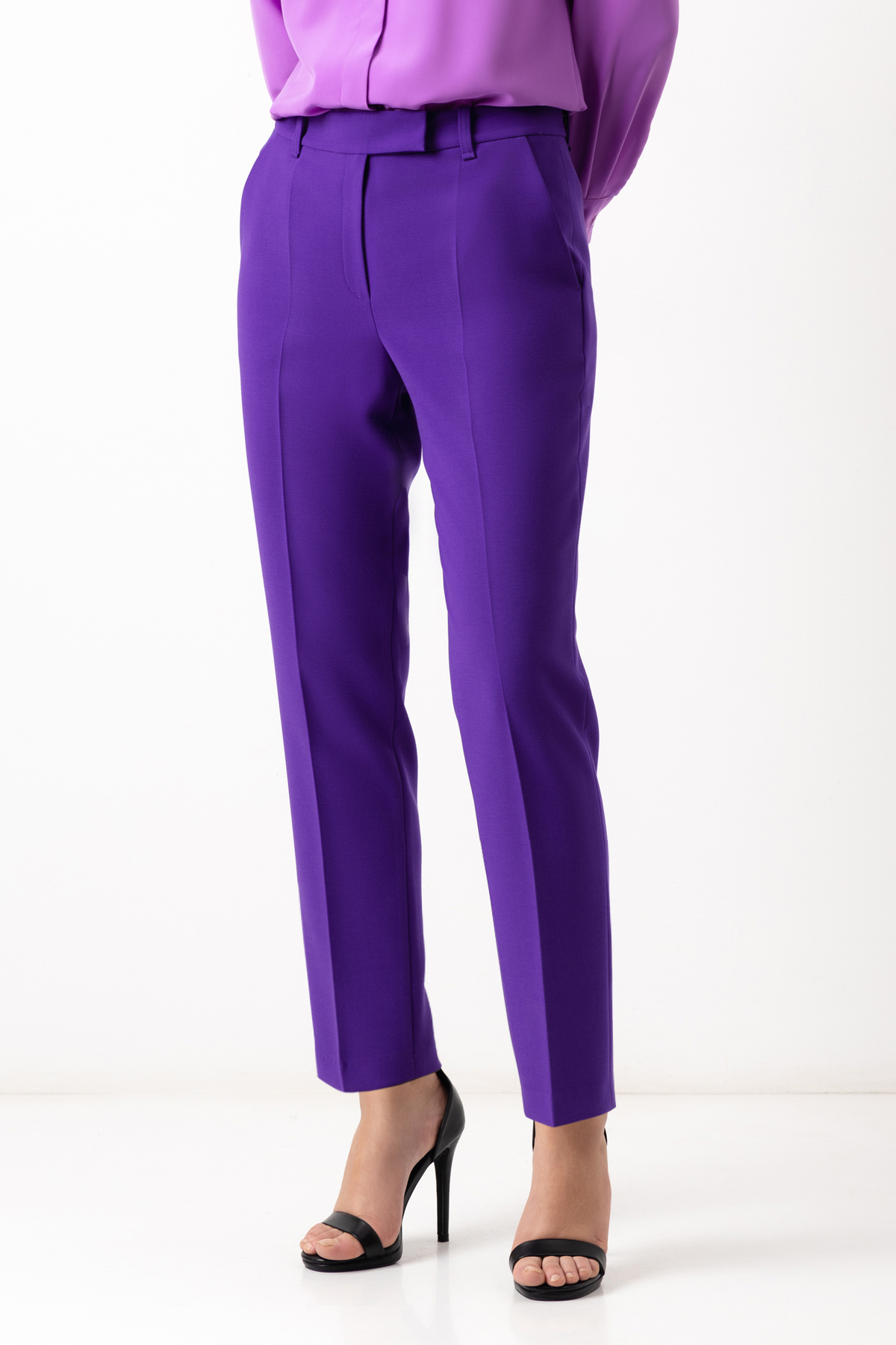 Брюки VASSA&Co, пол женский, цвет фиолетовый, фото №4