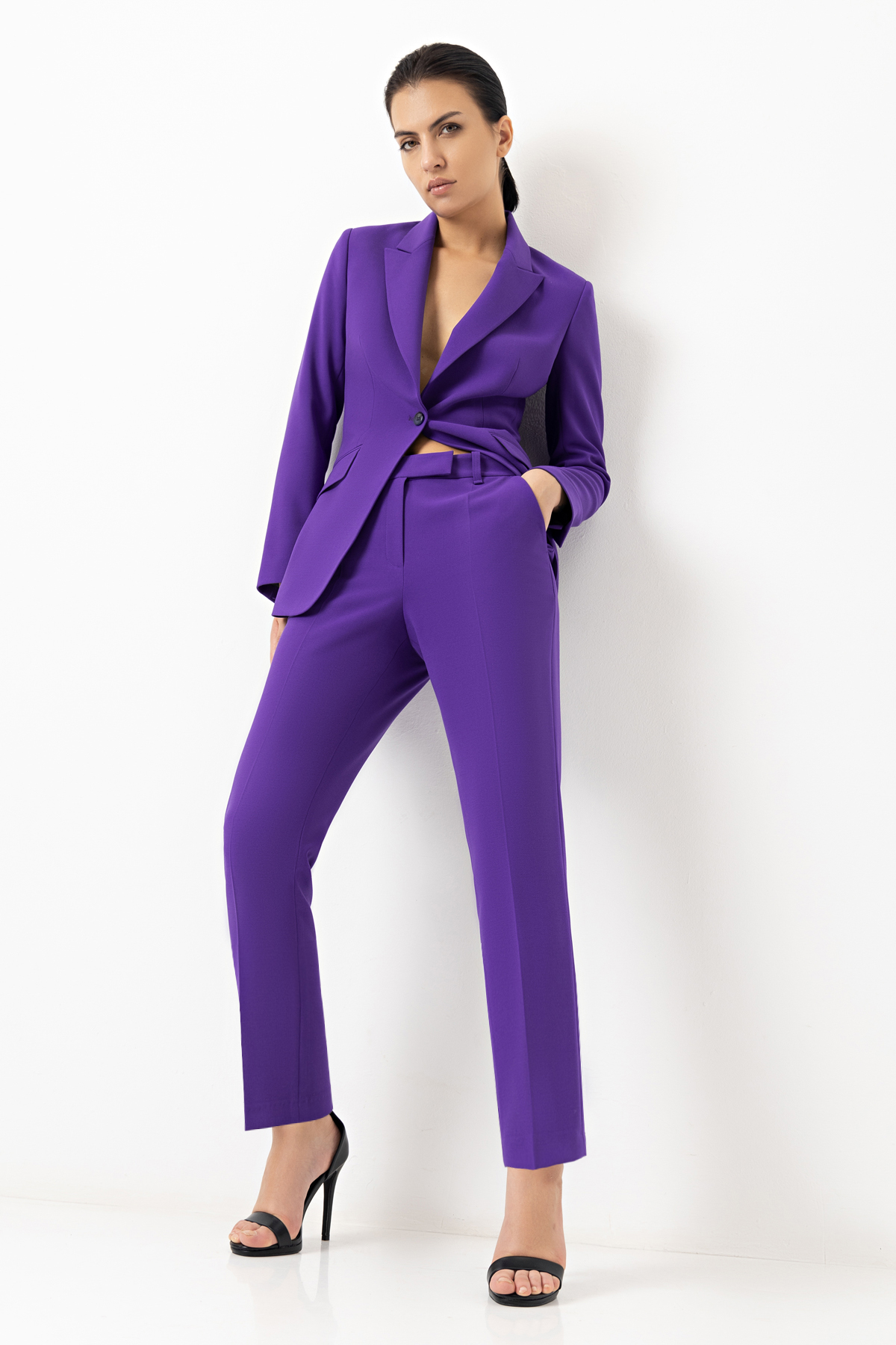 Брюки VASSA&Co, пол женский, цвет фиолетовый, фото №3