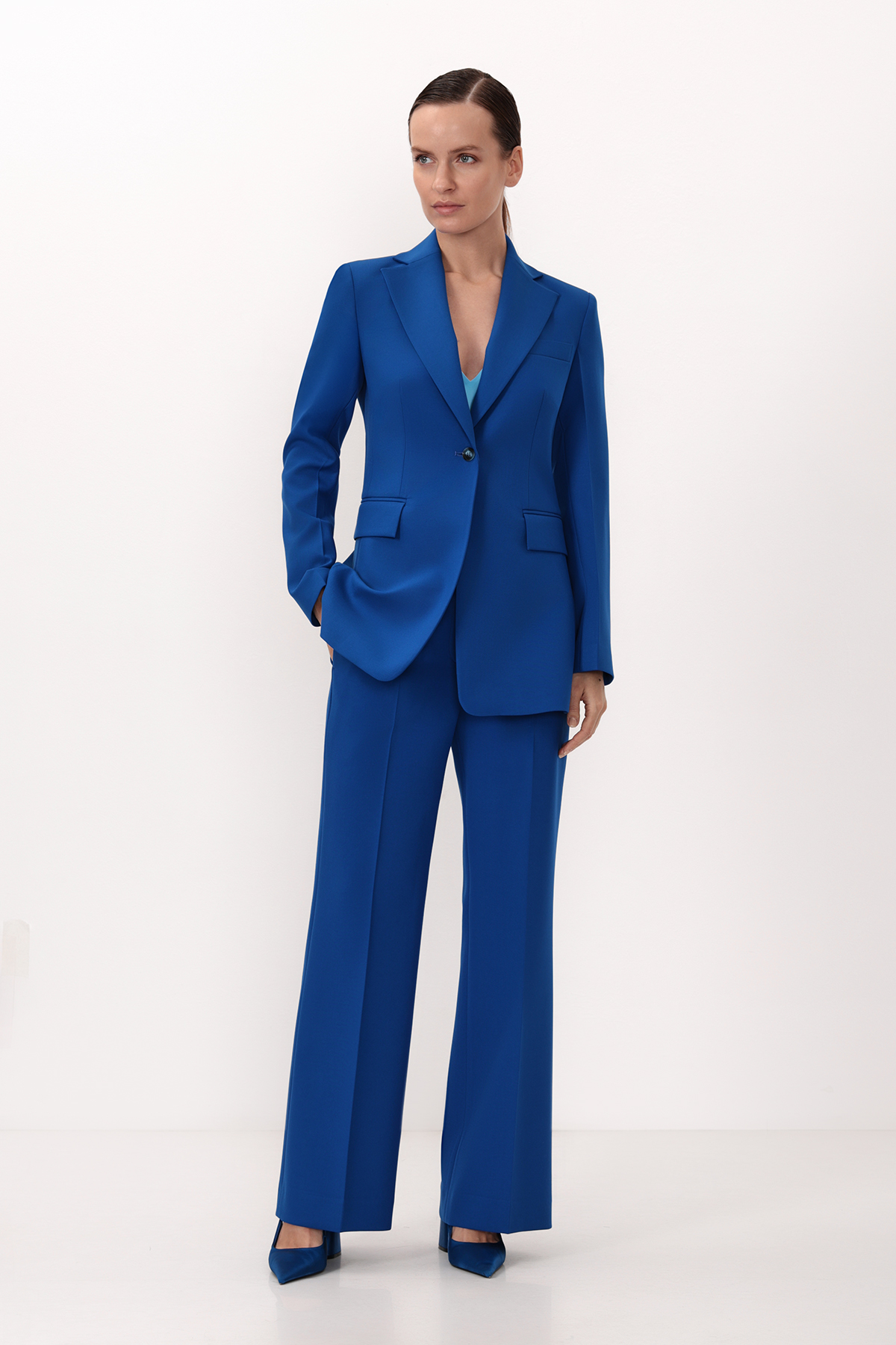 Жакет VASSA&Co, пол женский, цвет синий, фото №4