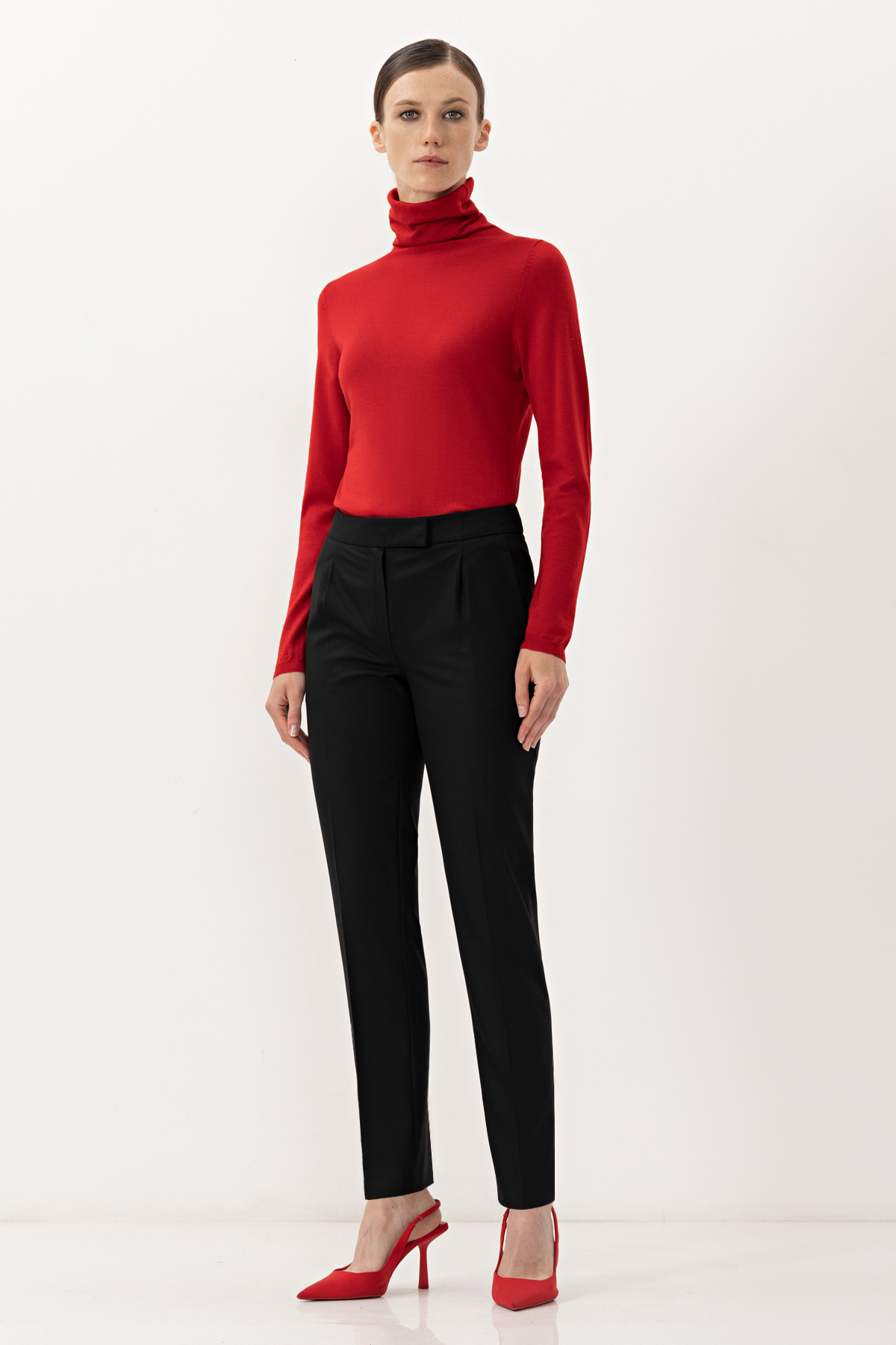 Брюки VASSA&Co, пол женский, цвет черный, фото №2