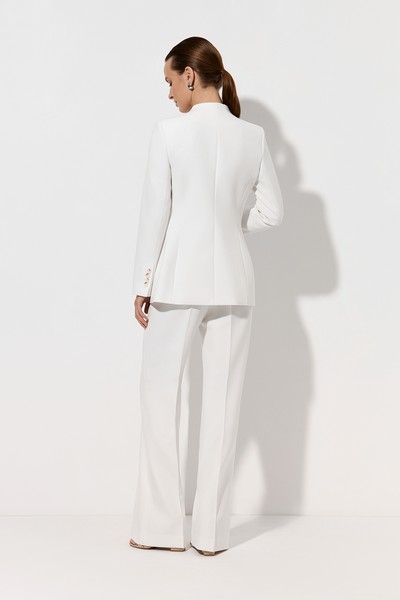 Жакет с асимметричным бортом VASSA&Co, пол женский, цвет белый, фото №4