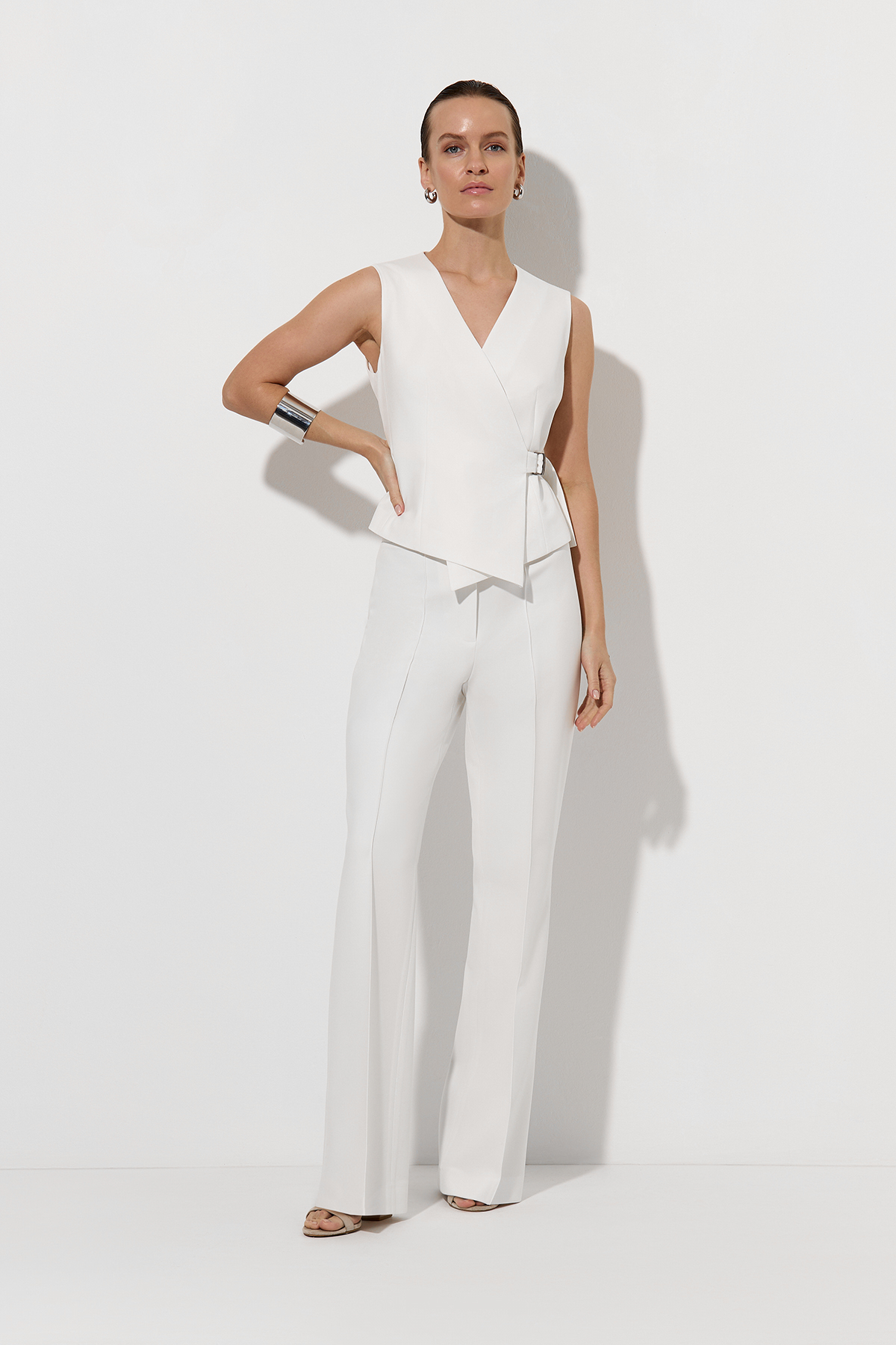 Vest VASSA&Co, пол female, цвет white, фото №4