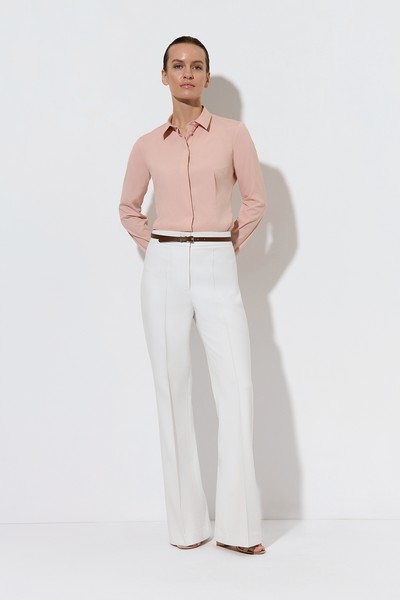 Trousers VASSA&Co, пол female, цвет white, фото №6