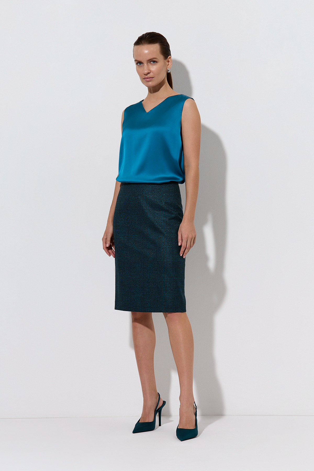 Юбка VASSA&Co, пол женский, цвет зеленый, фото №2