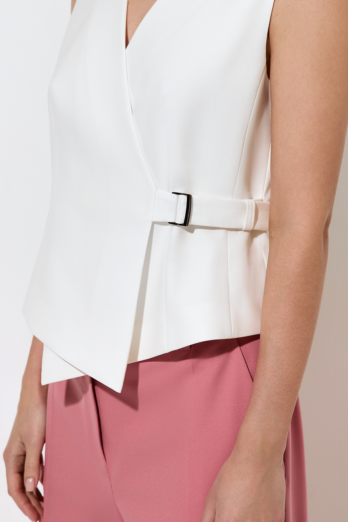 Vest VASSA&Co, пол female, цвет white, фото №6