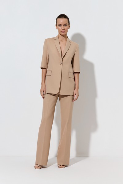 Жакет с коротким рукавом VASSA&Co, пол женский, цвет бежевый, фото №4