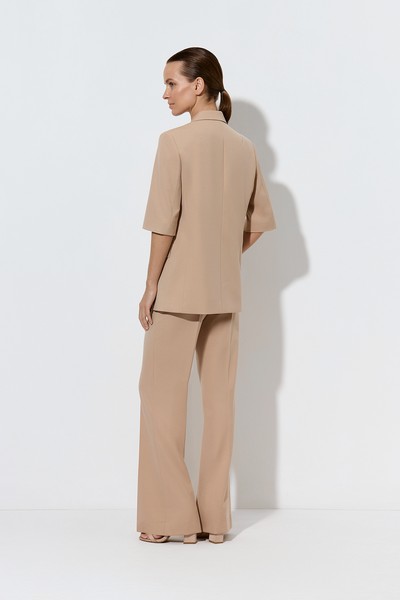 Жакет с коротким рукавом VASSA&Co, пол женский, цвет бежевый, фото №6