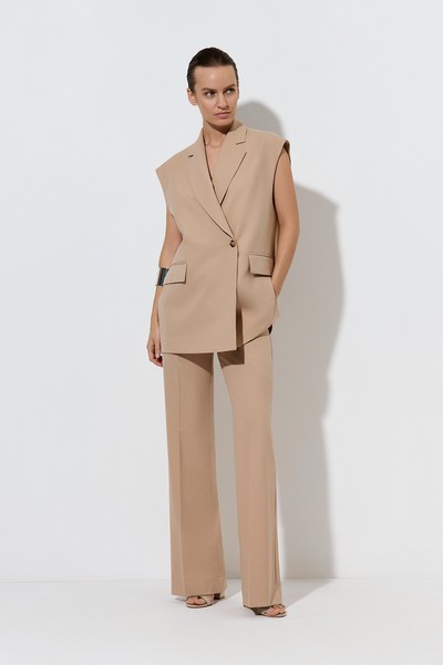 Брюки , пол женский, цвет бежевый, фото №5