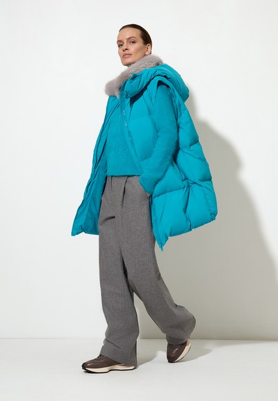 Пуховик VASSA&Co, пол женский, цвет голубой, фото №2