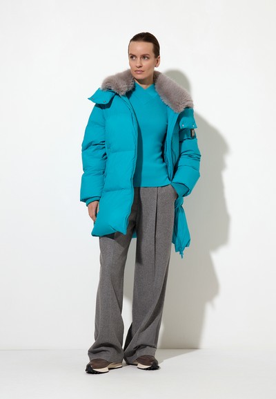 Пуховик VASSA&Co, пол женский, цвет голубой, фото №3