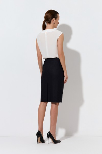 Юбка-карандаш VASSA&Co, пол женский, цвет синий, фото №2