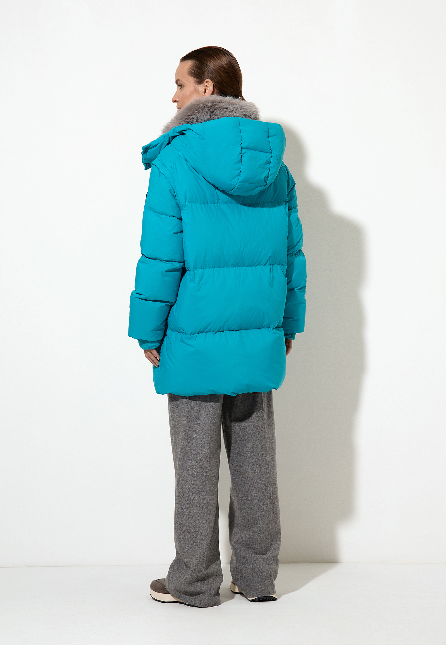 Пуховик VASSA&Co, пол женский, цвет голубой, фото №5