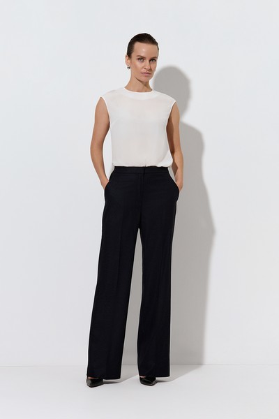 Брюки VASSA&Co, пол женский, цвет синий, фото №4