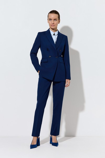 Рубашка приталенного силуэта VASSA&Co, пол женский, цвет голубой, фото №2