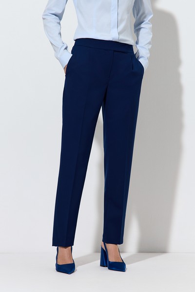 Брюки VASSA&Co, пол женский, цвет синий, фото №5