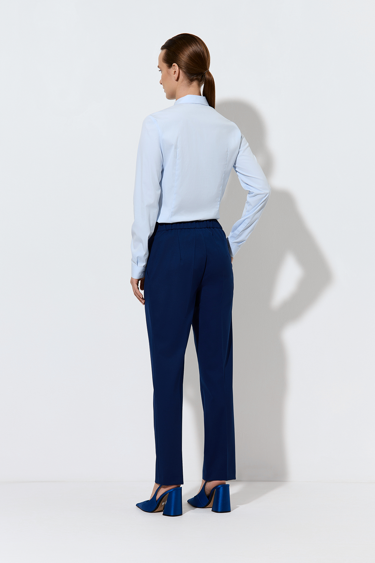 Брюки VASSA&Co, пол женский, цвет синий, фото №4