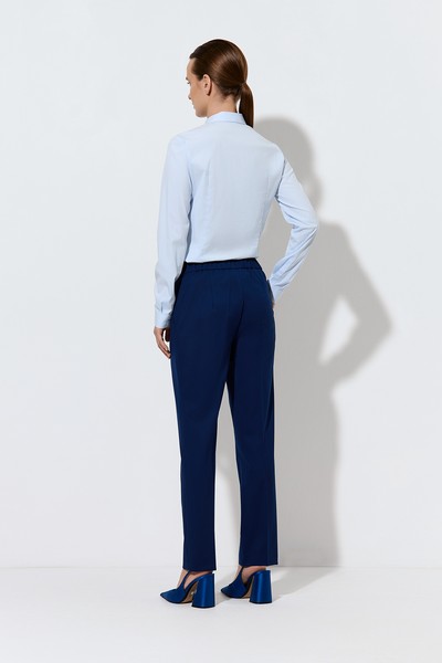 Брюки VASSA&Co, пол женский, цвет синий, фото №4